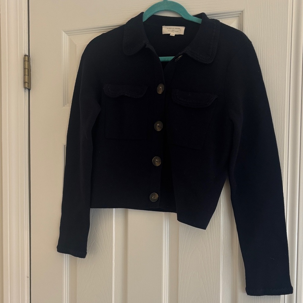 Sezane Navy Women's Blazer - Picture 5 of 5